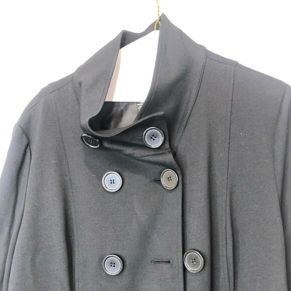 INC International Concepts black trench button front coat, size XL - Picture 4 of 16